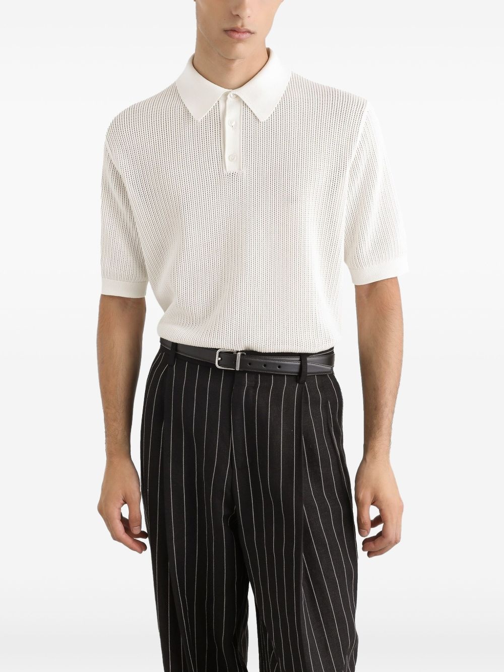 knitted polo shirt - 3