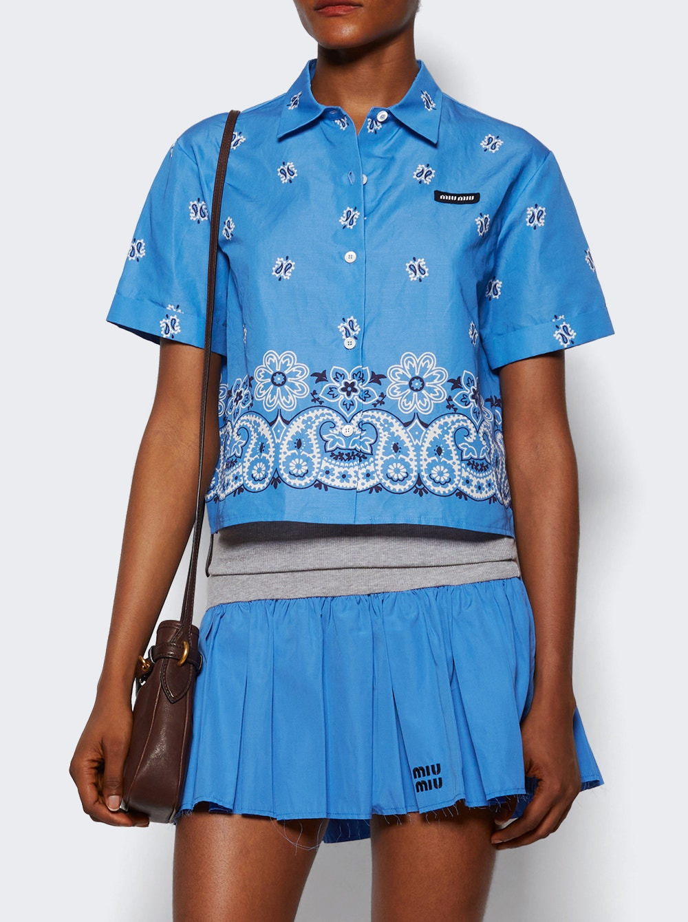 Bandana Poplin Shirt Light Blue - 2