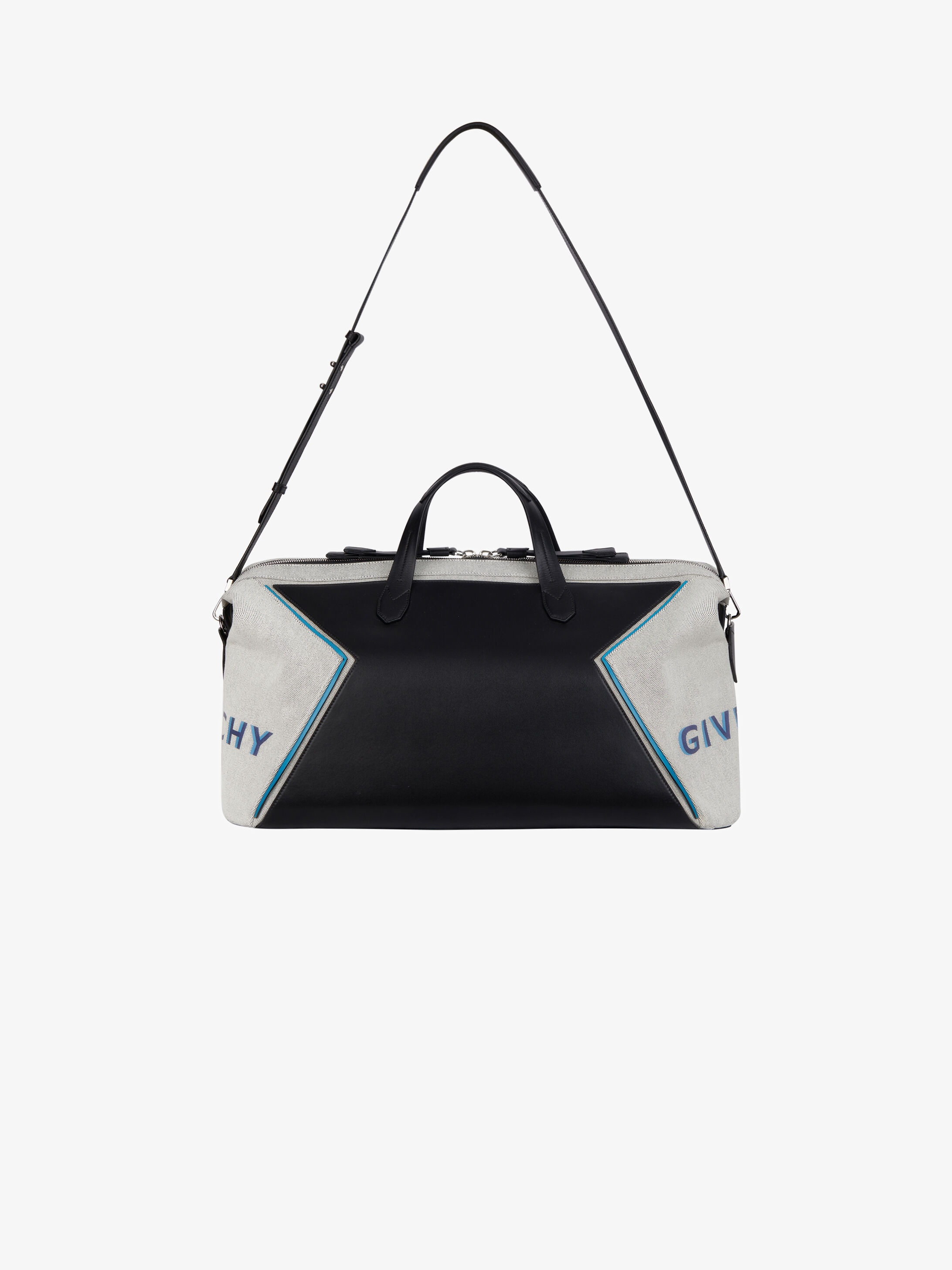 GIVENCHY PARIS Bond weekender bag in leather and canvas - 4