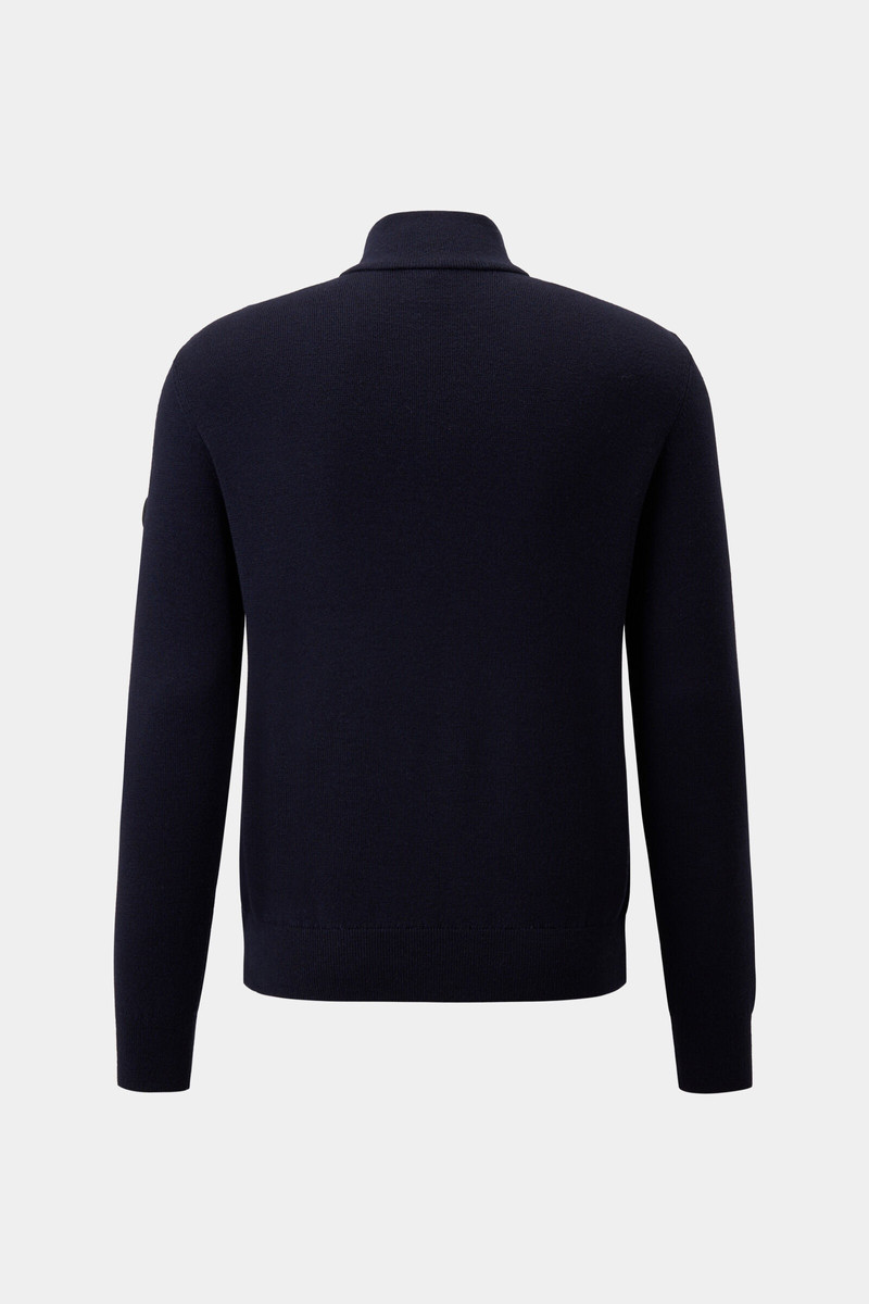 Zisco Hybrid knit jacket in Navy blue 7