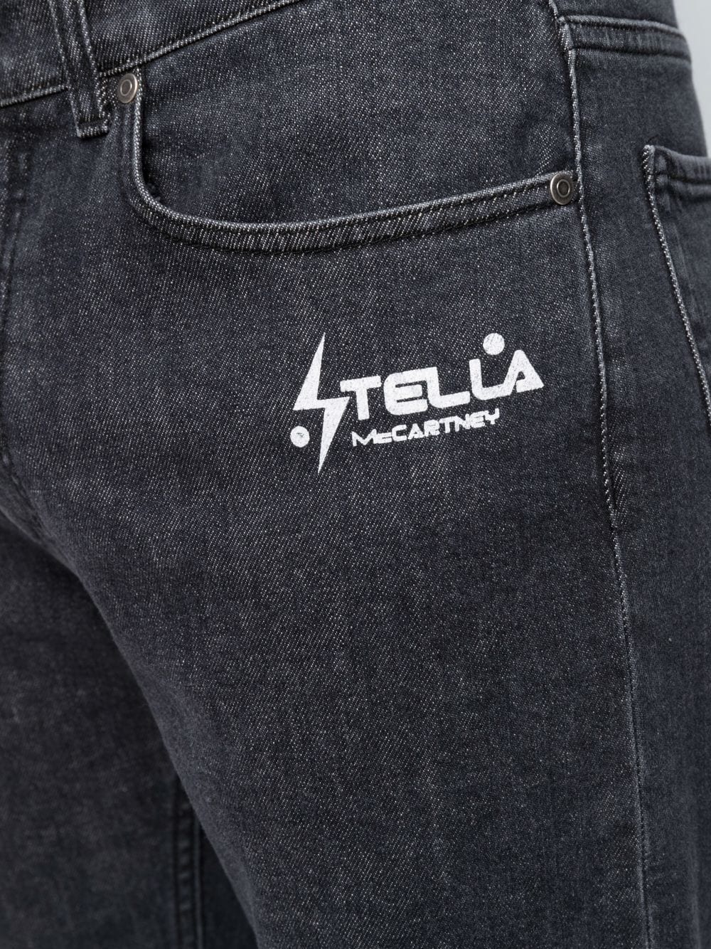 straight-leg logo-print jeans - 6