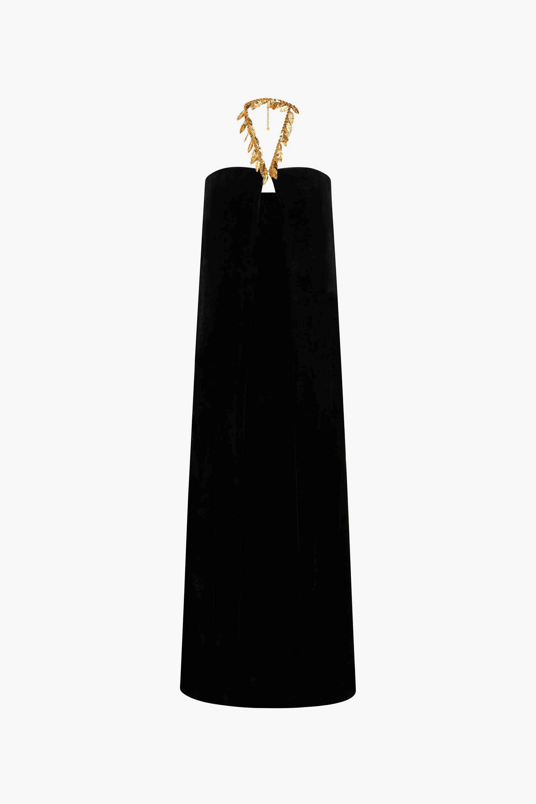 Dress with Gold Leaf Embellishment - 1