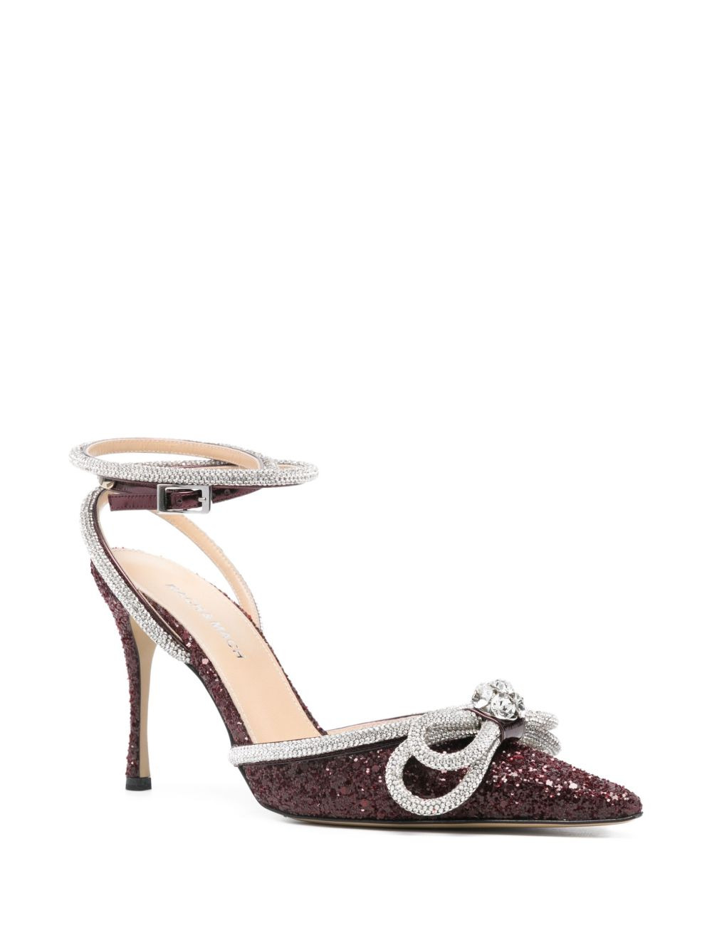 crystal-embellished bow pumps - 2
