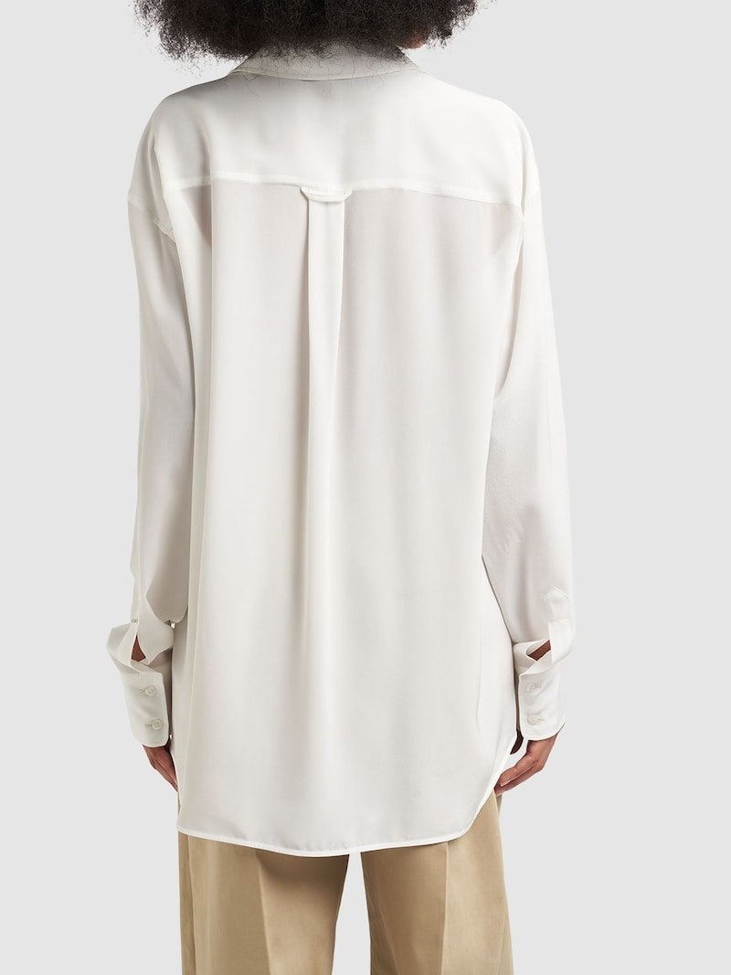 Rovigo silk crepe long sleeve shirt - 3
