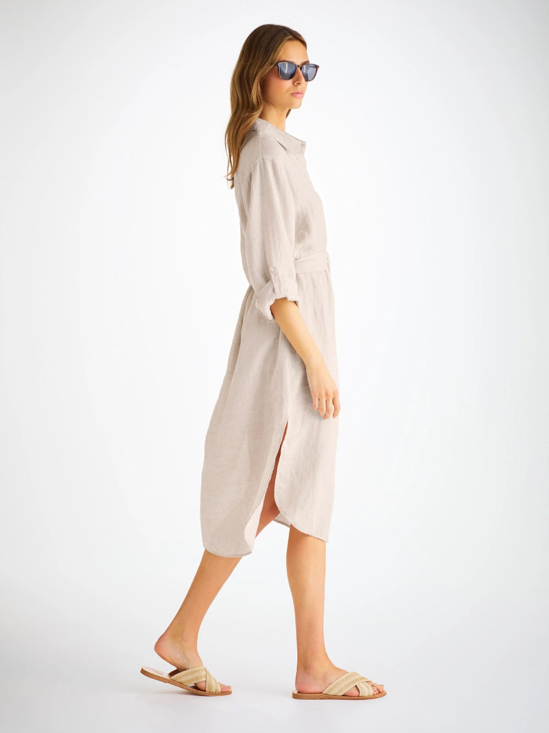 Women's Dress Sicily Linen Sand 5