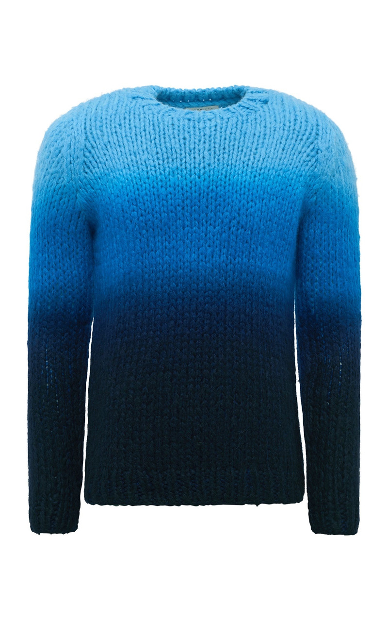 Aion Knit Sweater in Deep Dye Sky Blue Welfat Cashmere 1