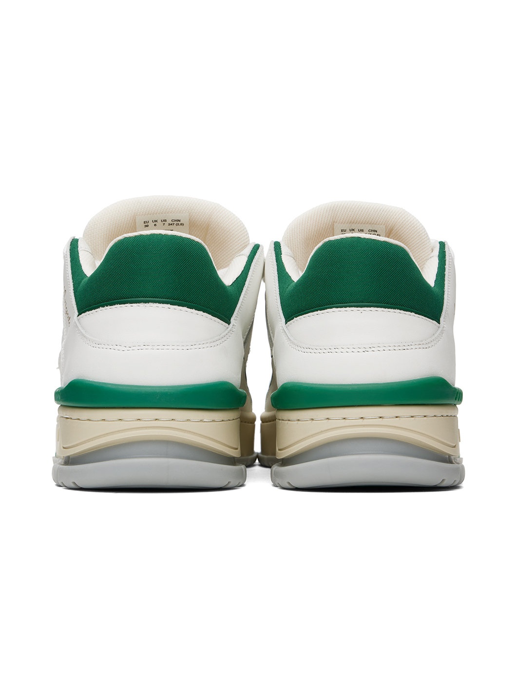 White & Green Area Lo Sneakers - 2