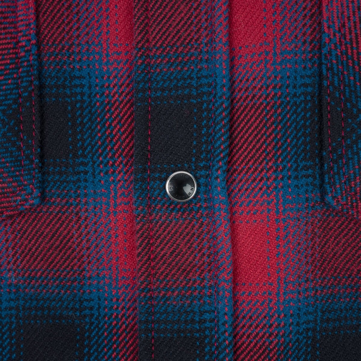 IHSH-373-RED Ultra Heavy Flannel Ombré Check Western Shirt - Red - 11
