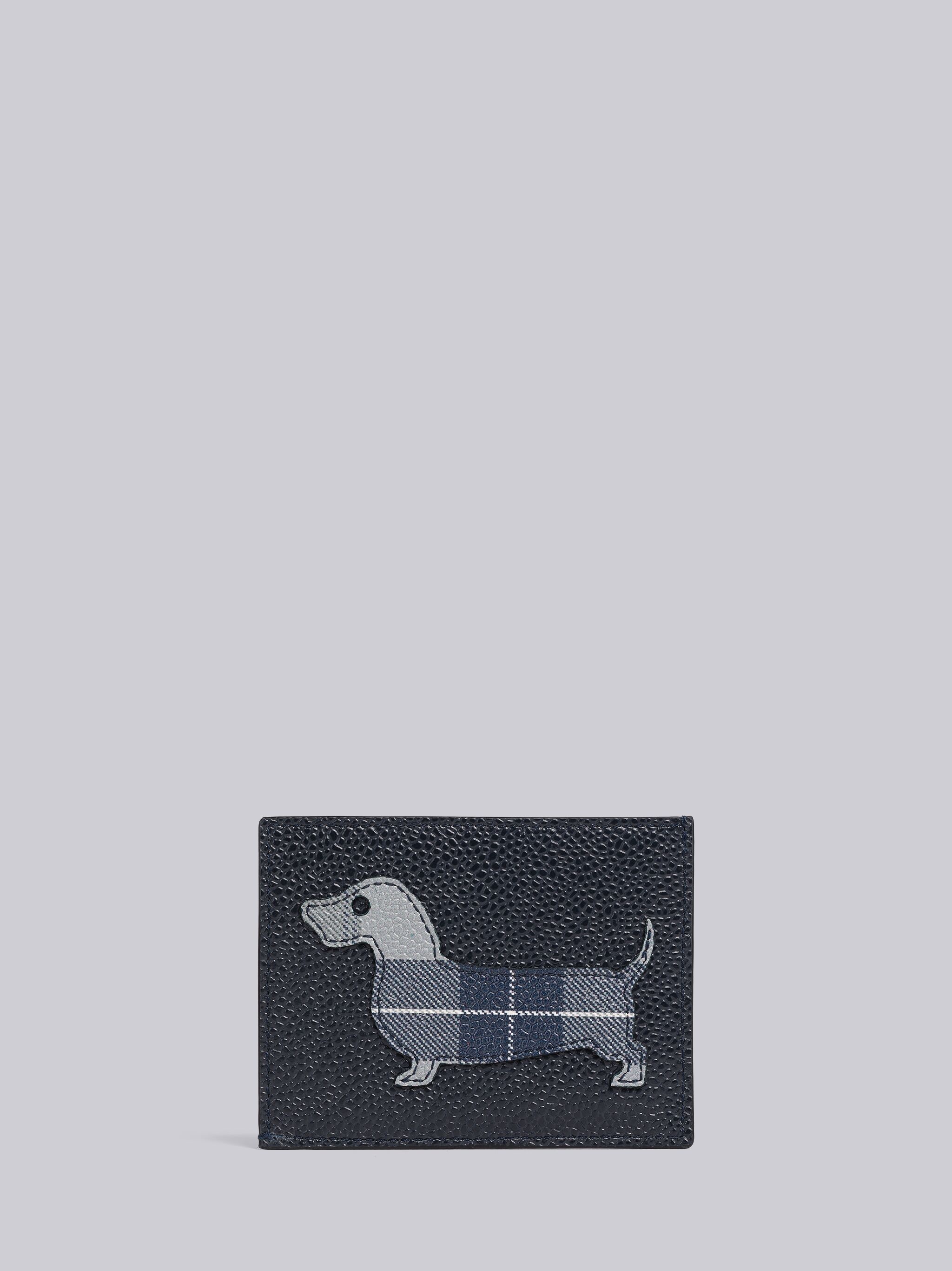 Pebble Grain Leather Tartan Hector Card Holder - 1