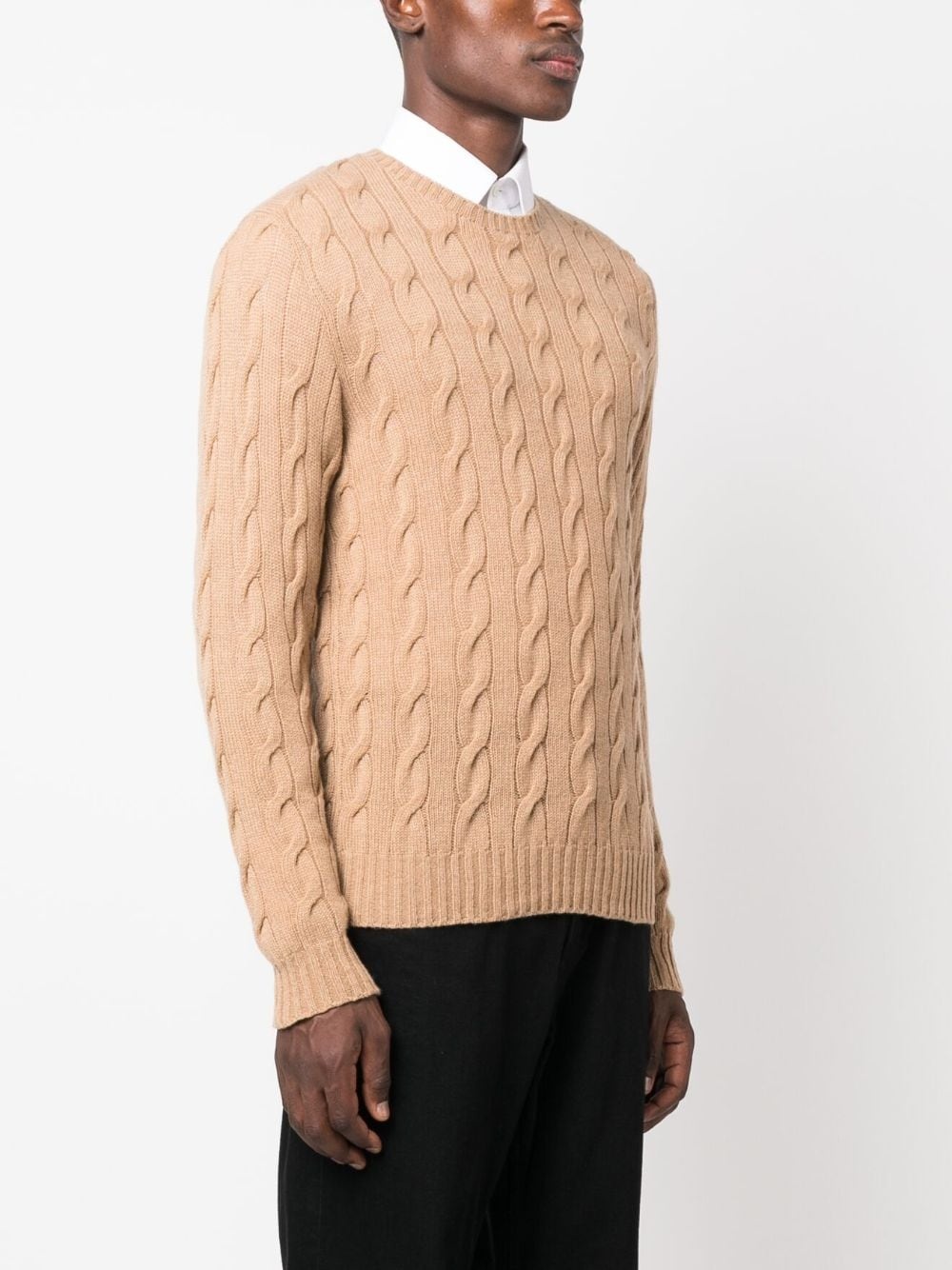 cable-knit cashmere jumper - 3