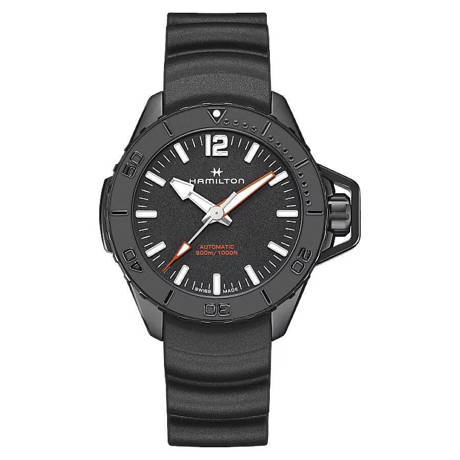 Hamilton Khaki Navy Frogman Automatic Black Dial Men's Watch H77855330 - 1