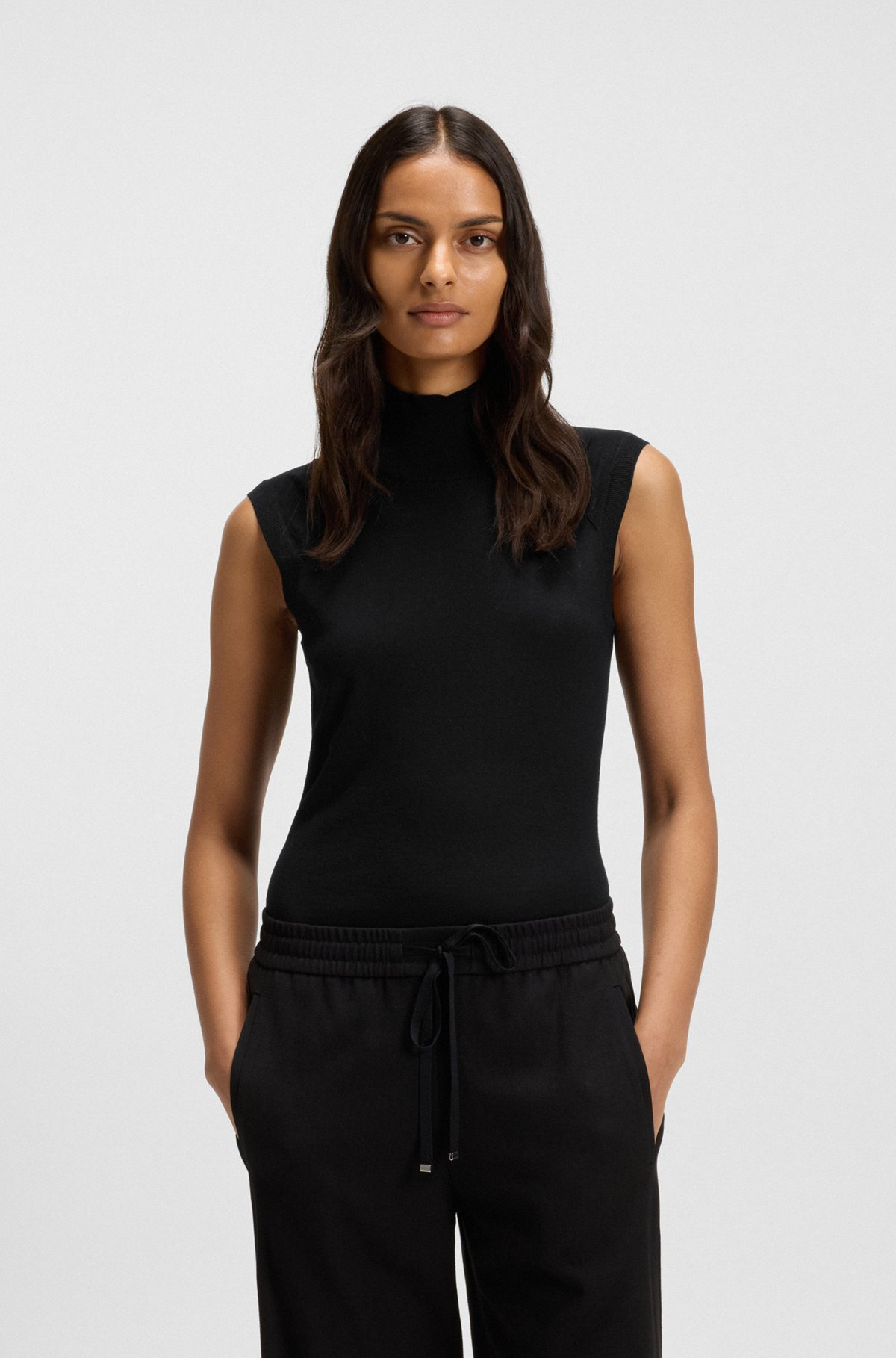 HIGH-NECK TOP IN MERINO WOOL - 2