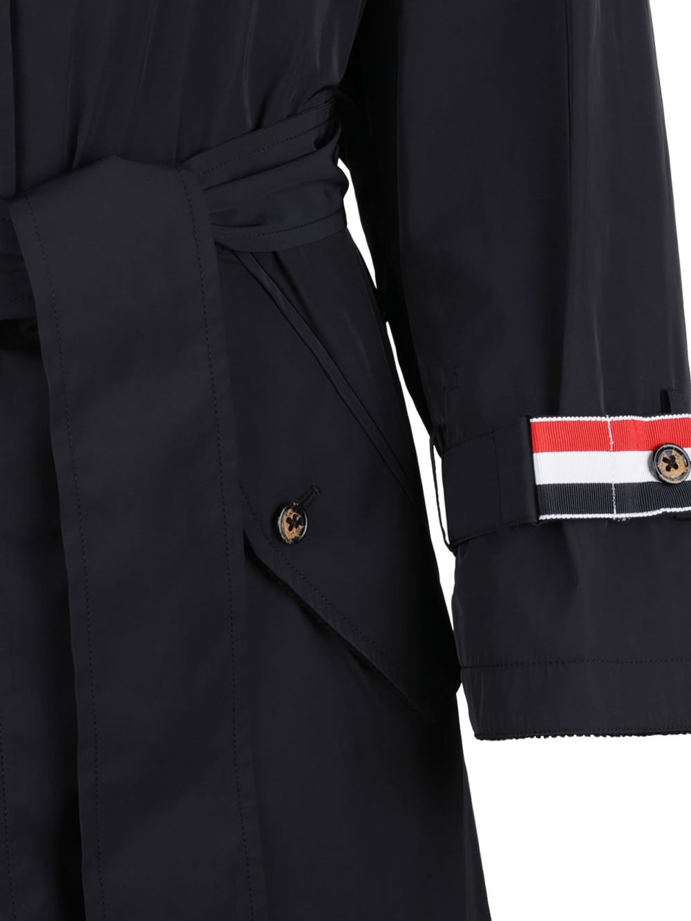 belted single-breasted coat - 4