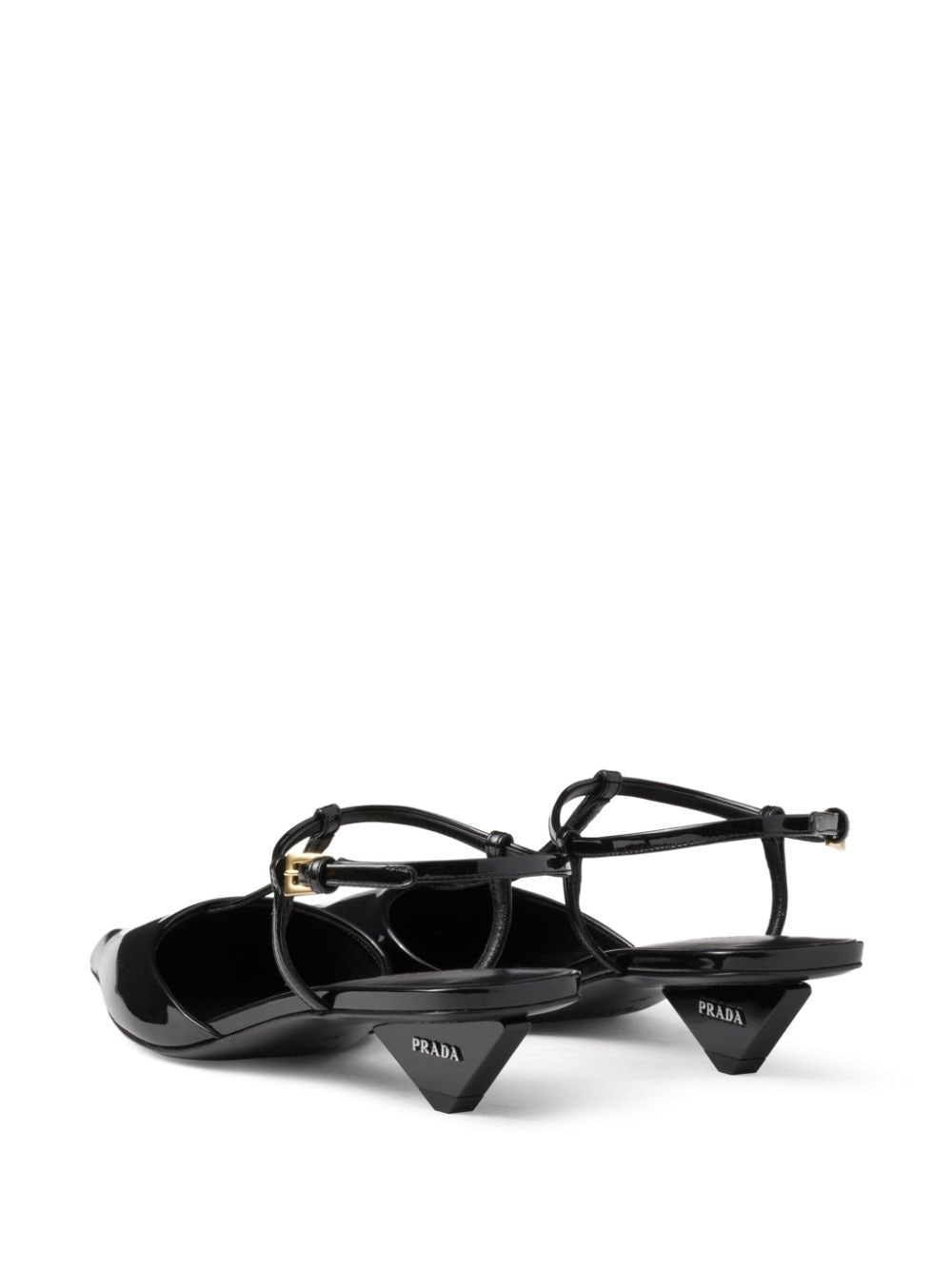 35mm leather slingback pumps - 3