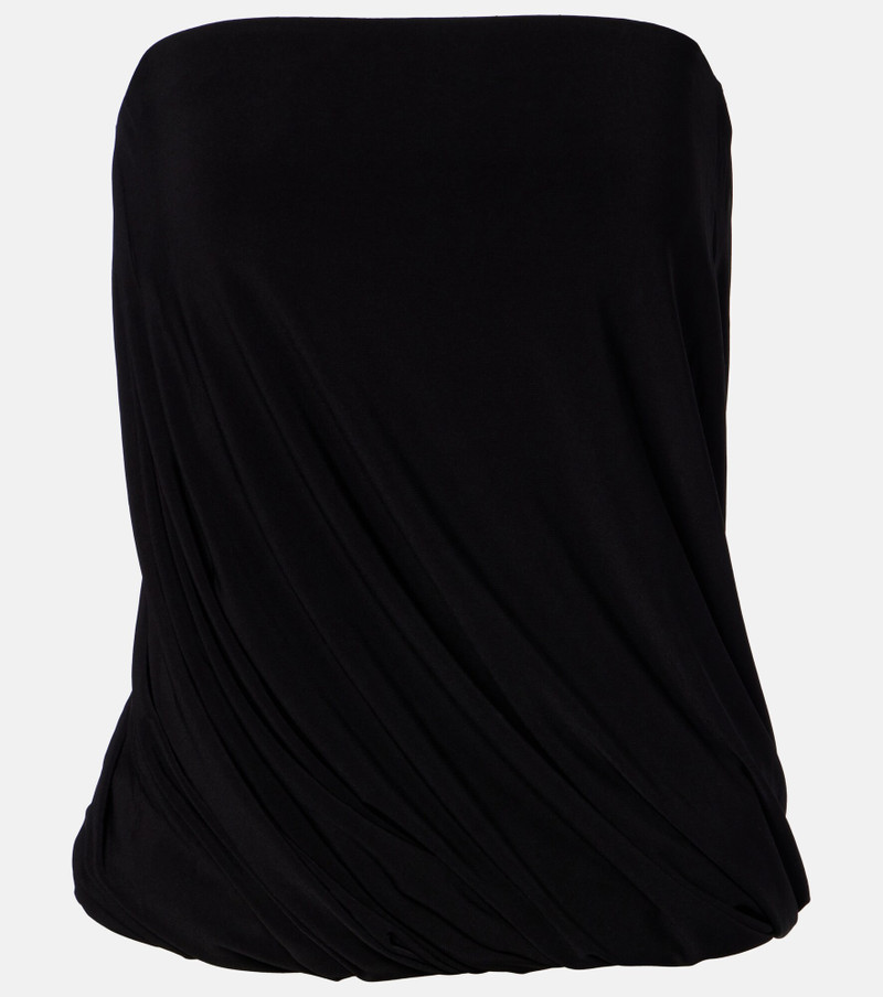Twist strapless jersey top 1
