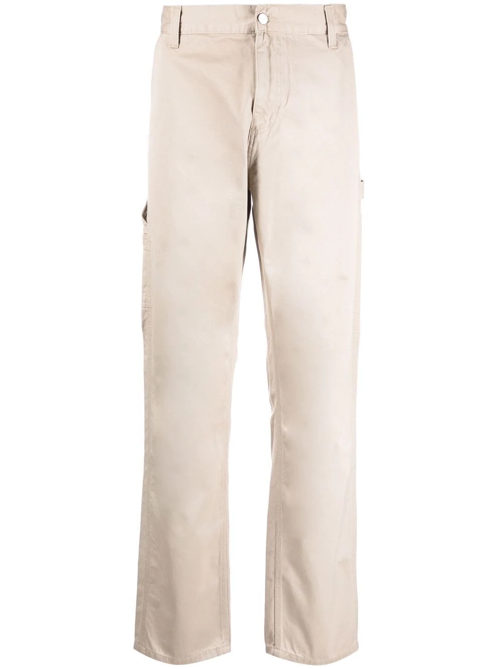 straight-leg cotton trousers - 1