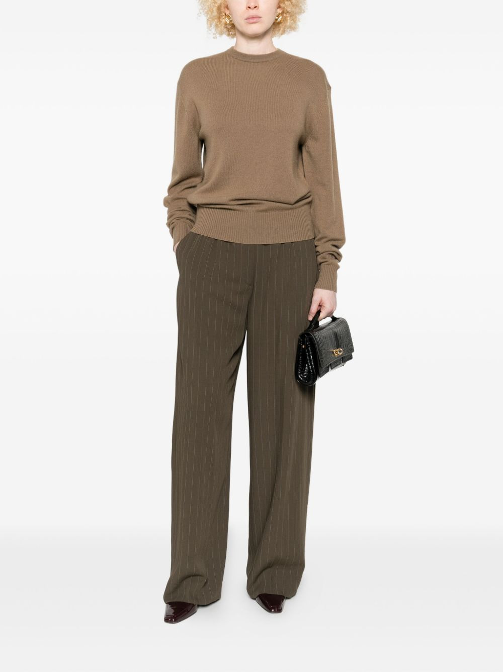 pinstripe wide trousers - 2