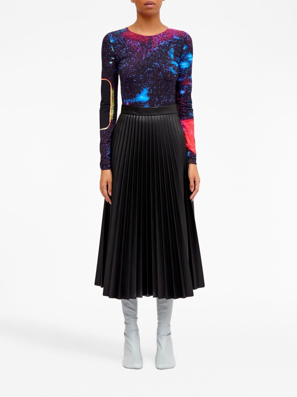 high-waist pleated skirt - 2