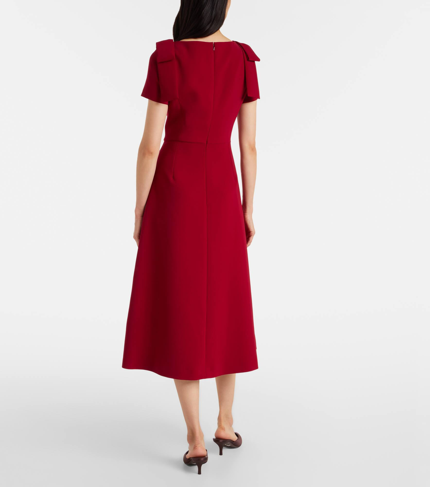 Bow-detail crêpe midi dress - 3
