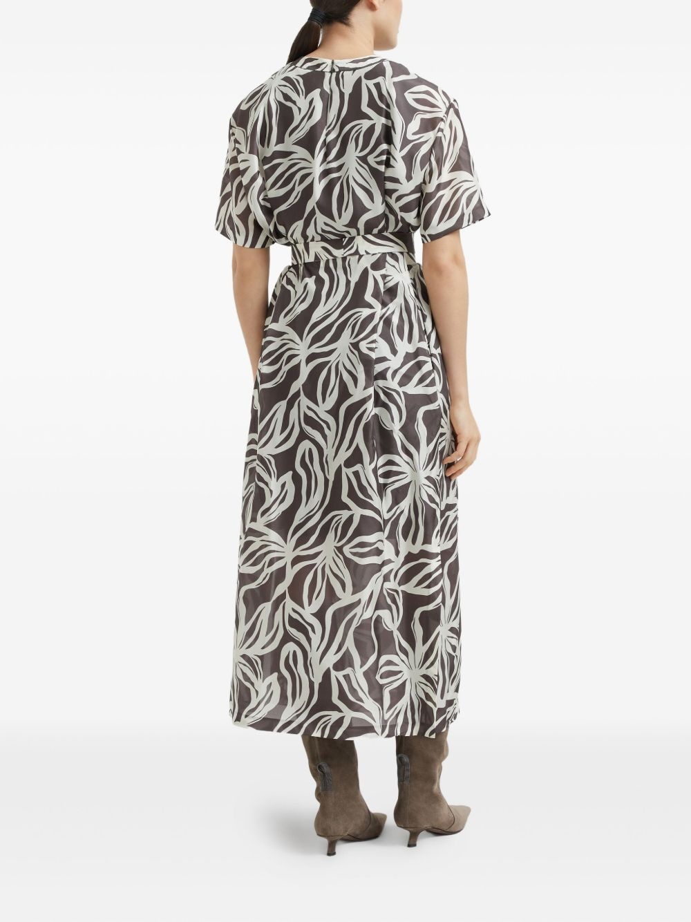 floral-print Monili-detail maxi dress - 4