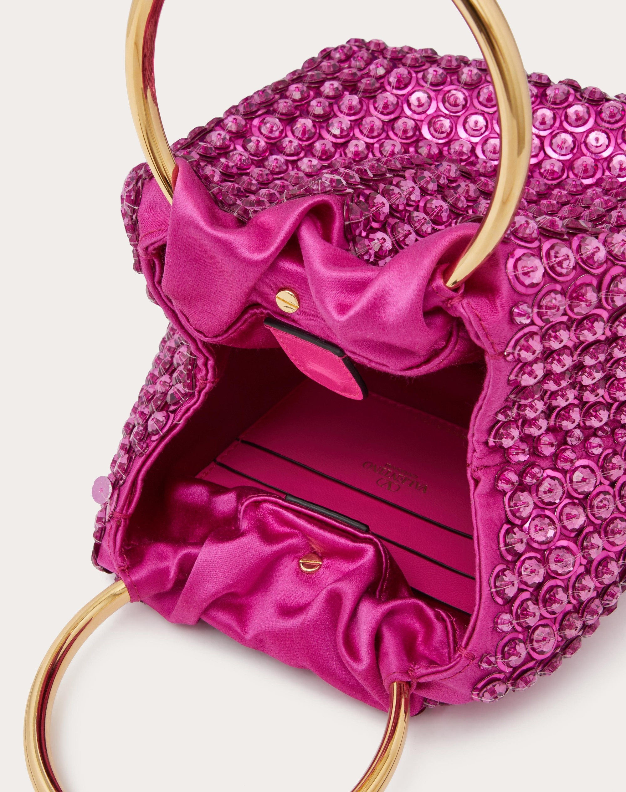 SMALL CARRY SECRETS EMBROIDERED BUCKET BAG - 7