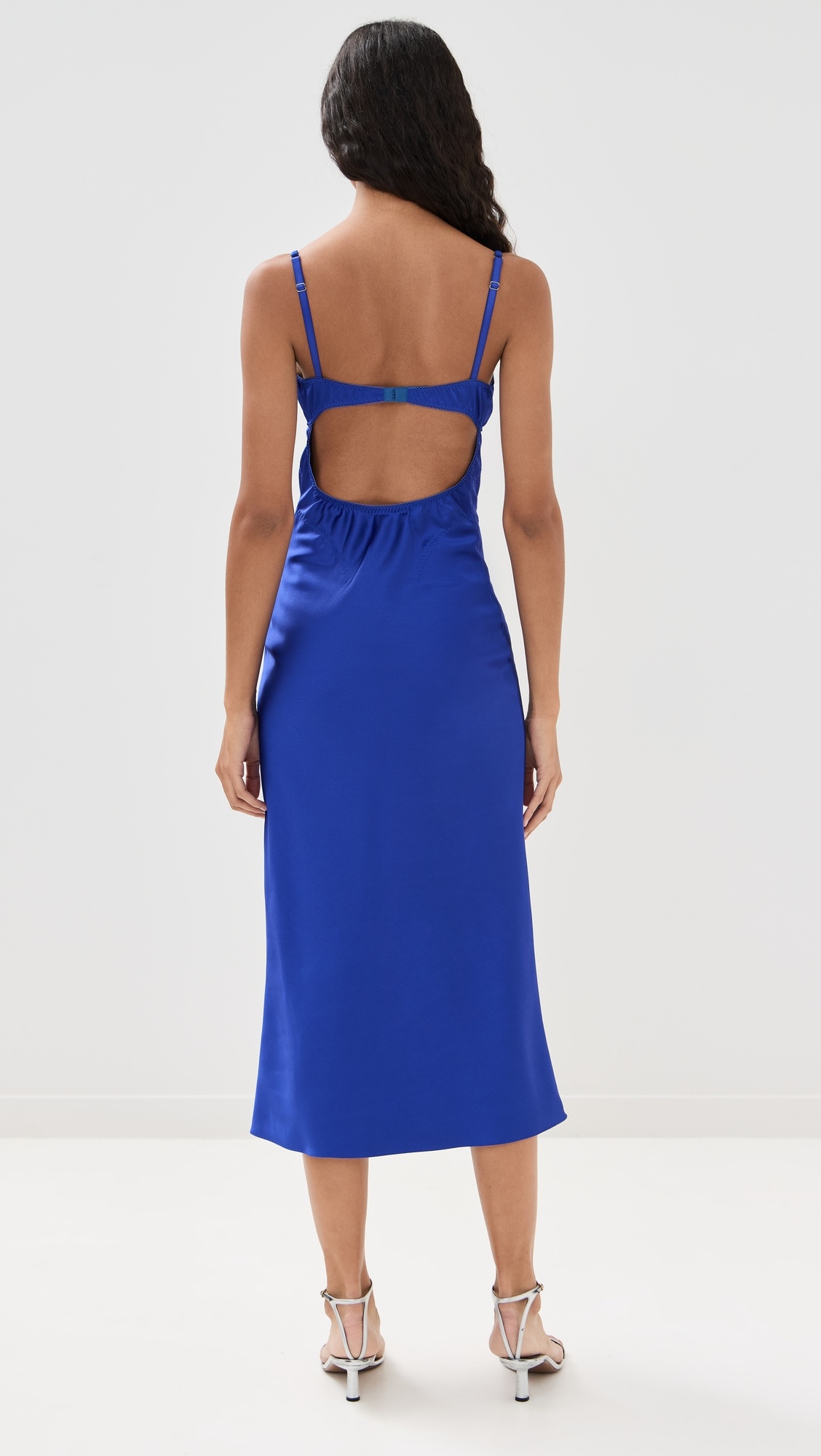 Electric Blue Waterlily Midi Dress - 2
