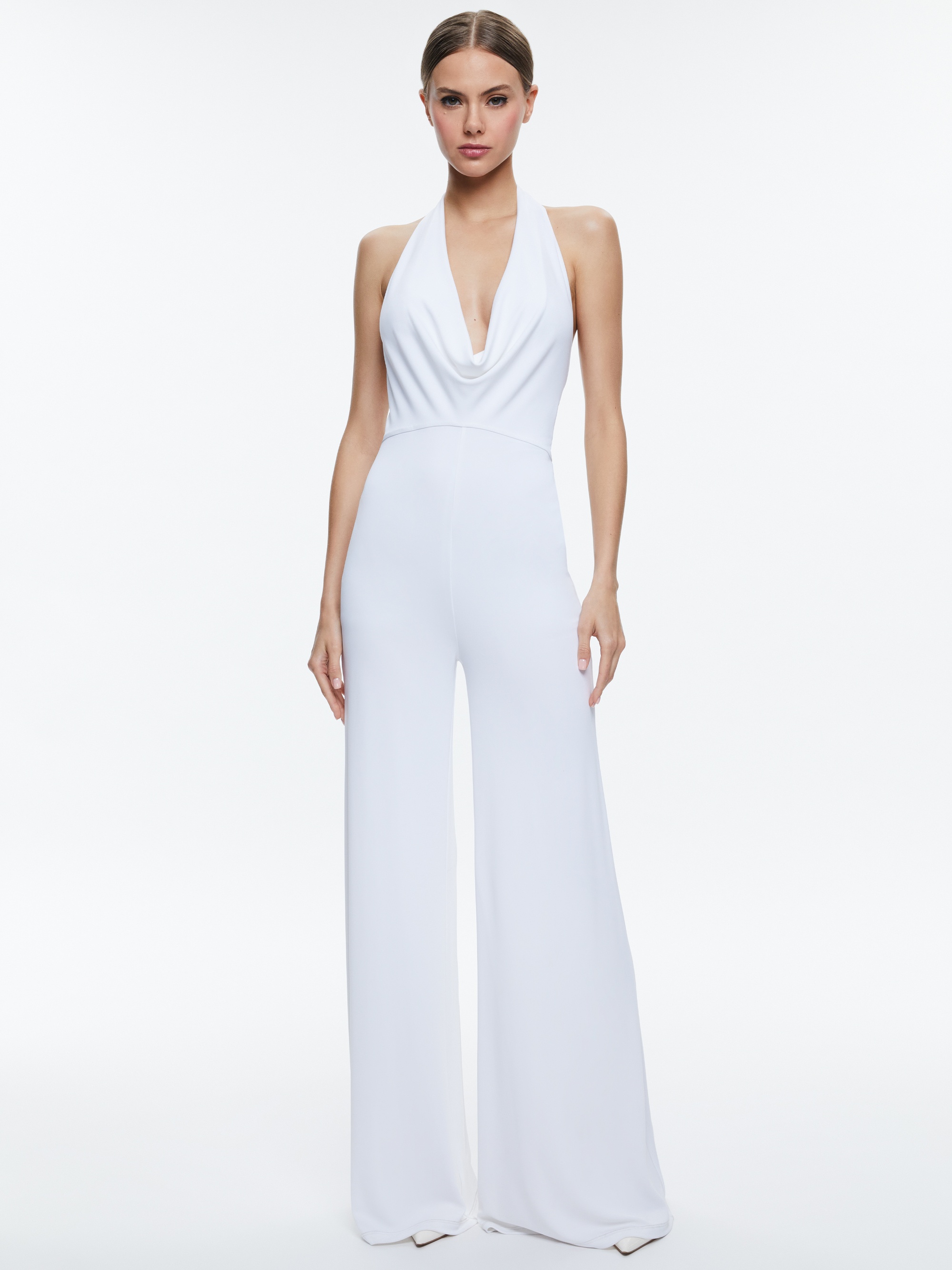 COLBY COWL NECK OPEN BACK JUMPSUIT - 2