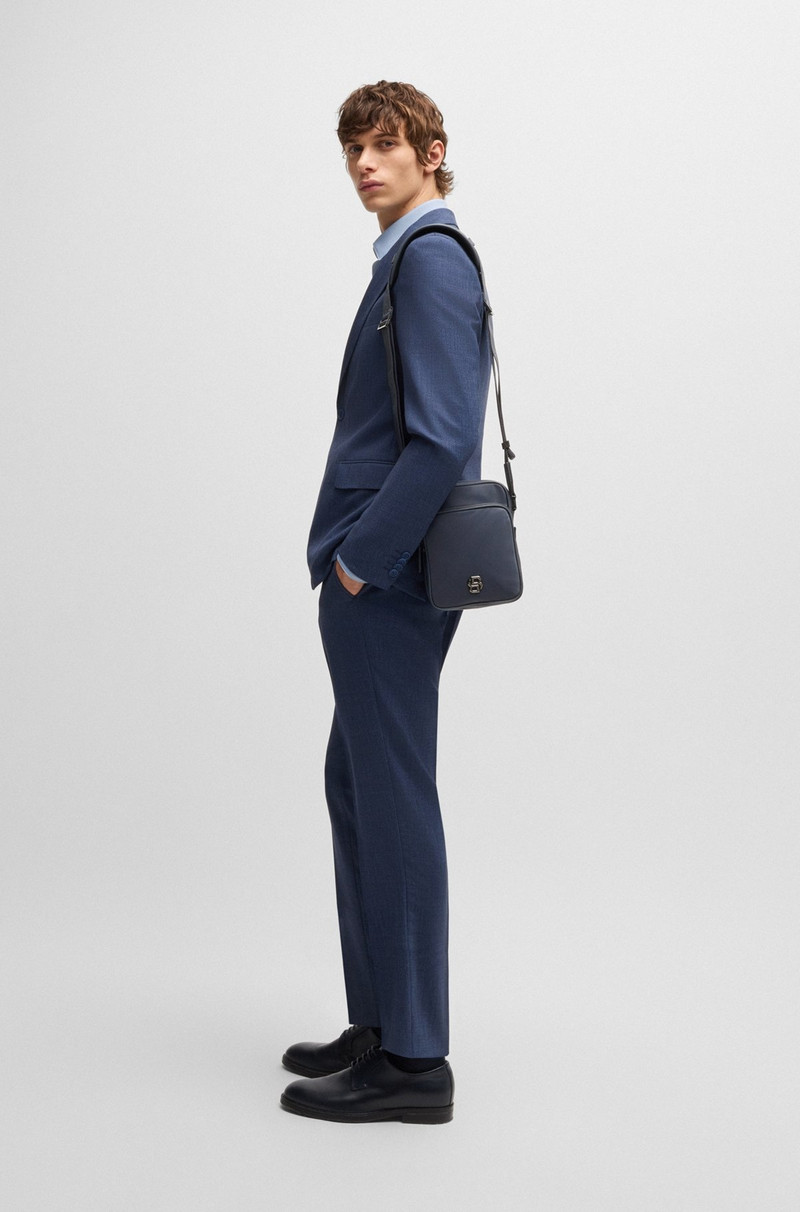BOSS TWILL REPORTER BAG WITH DOUBLE B MONOGRAM outlook