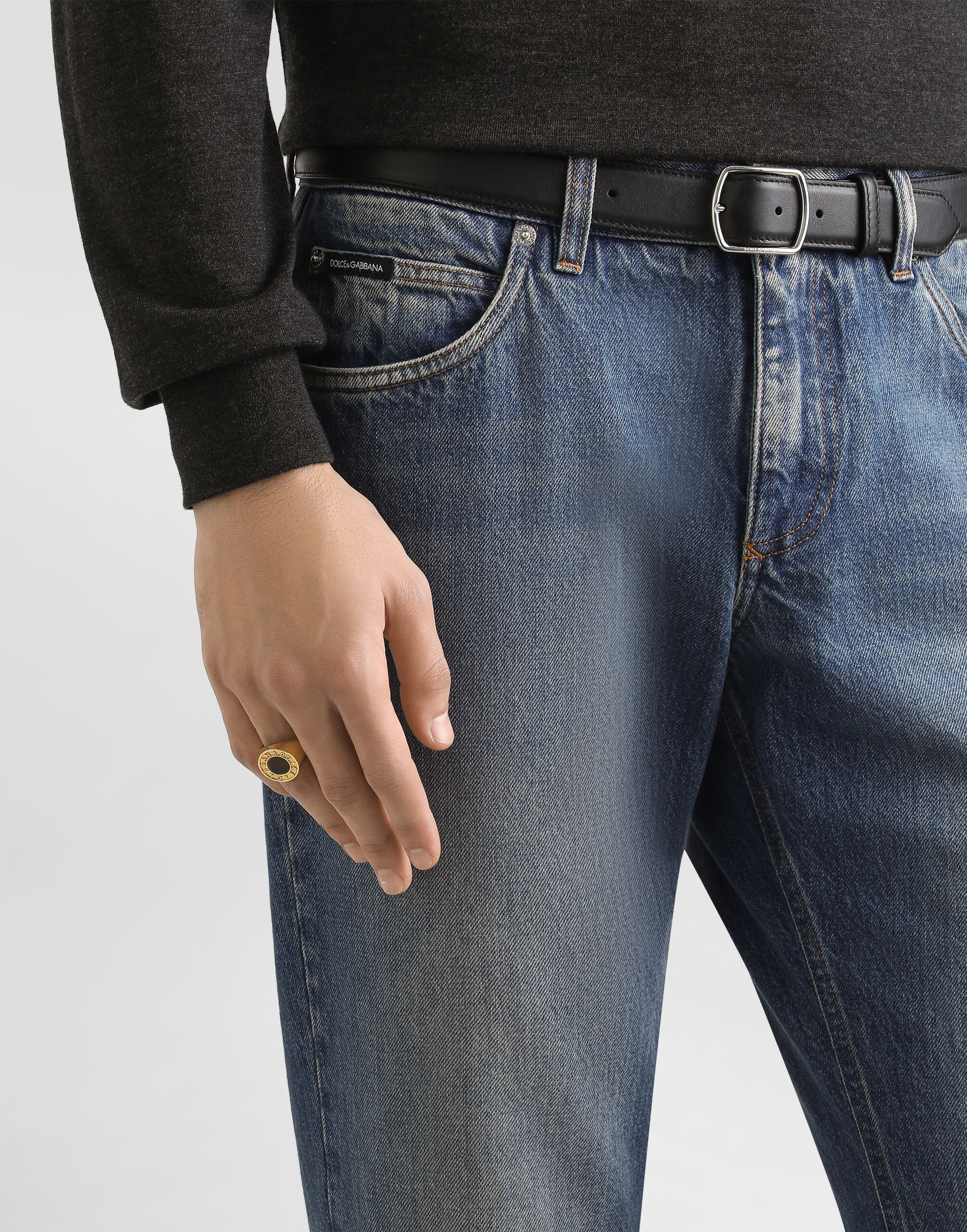 Regular cotton jeans - 4