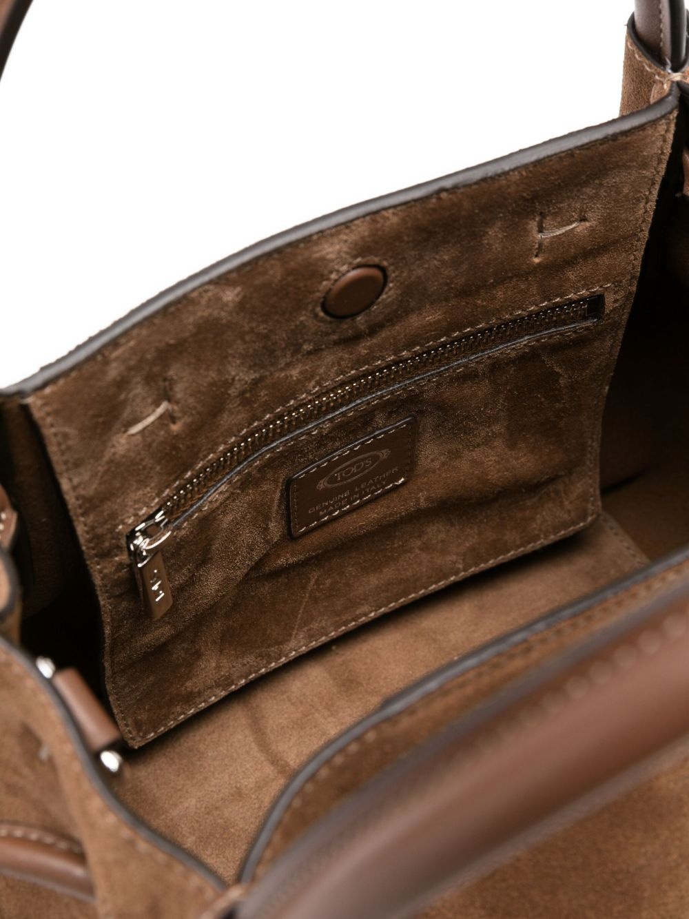 suede leather tote bag - 5