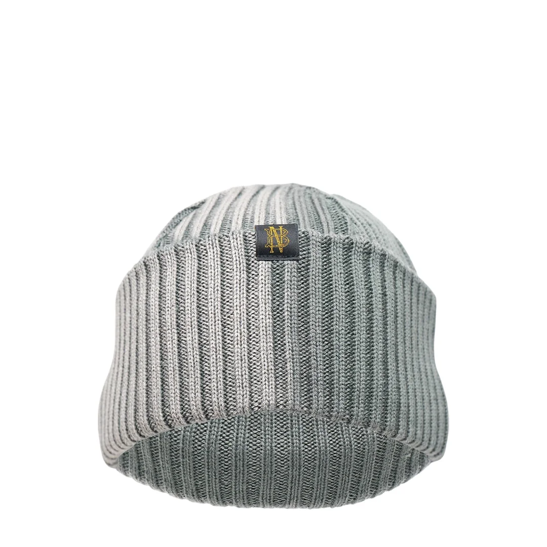 Wool Worsted Rib Bleach Treated Beanie - 1