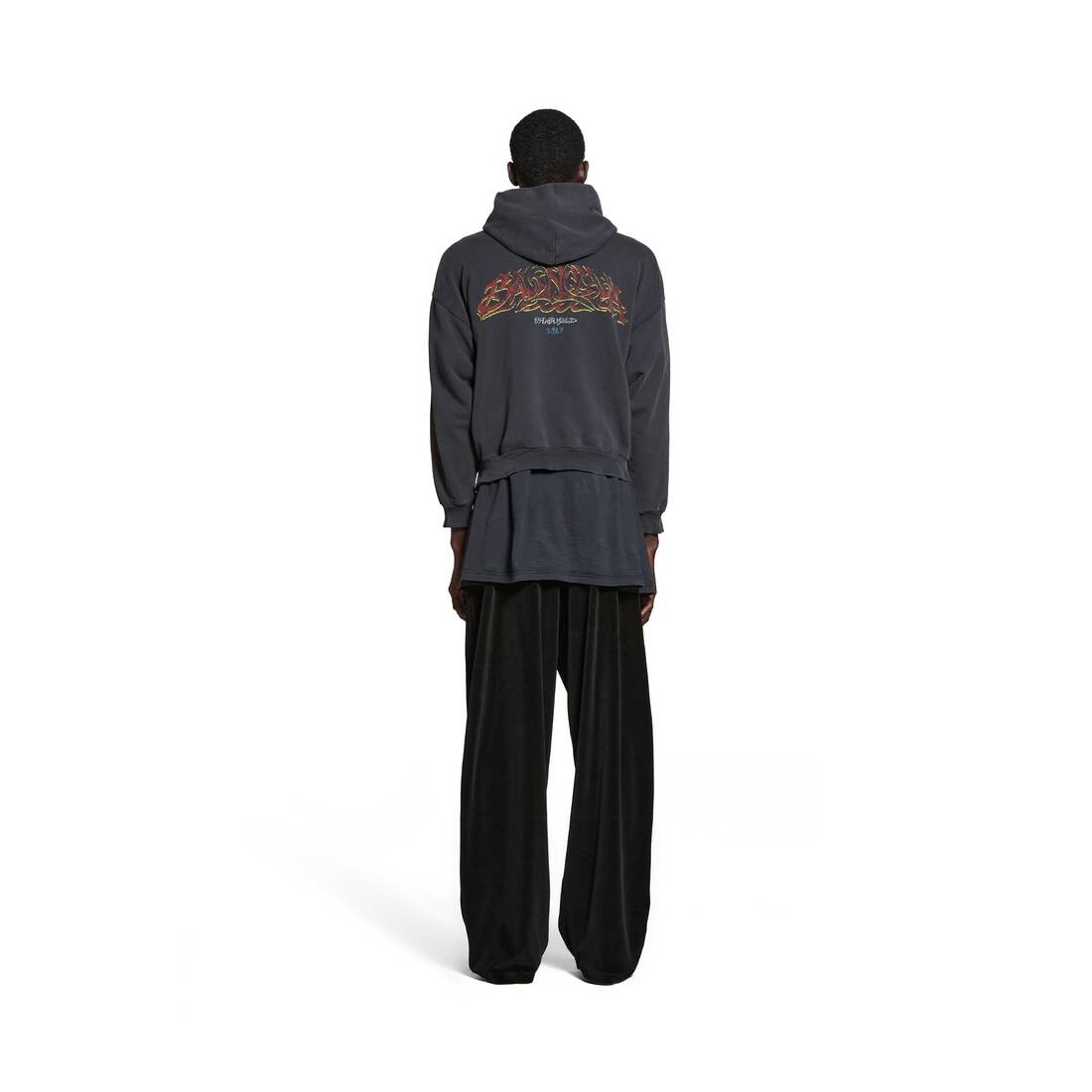 Offshore Zip-up Hoodie Medium Fit in Black Faded - 4
