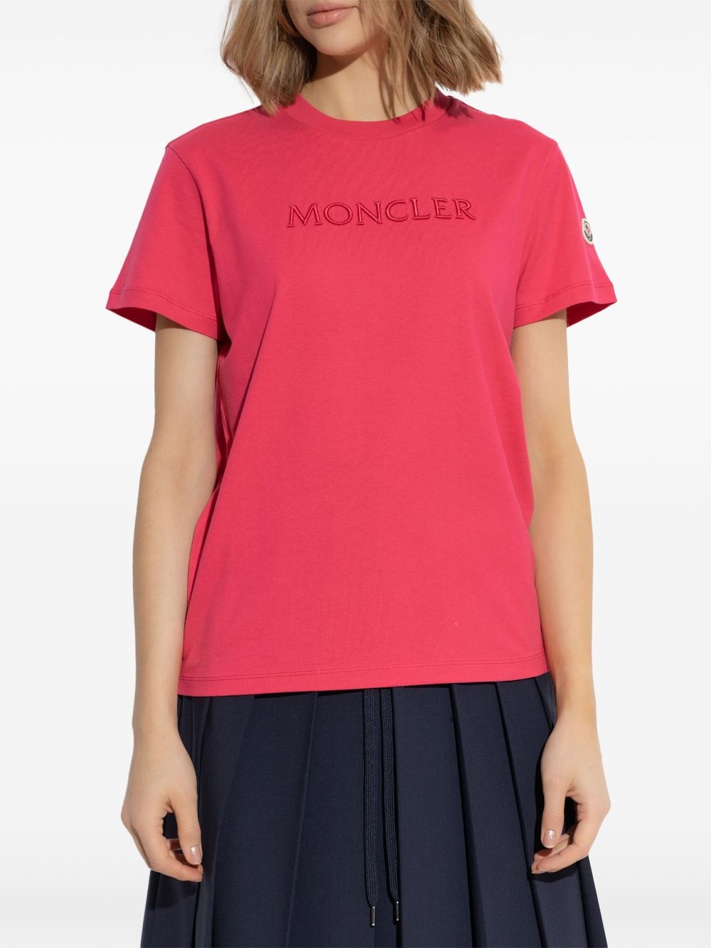 logo-embroidered T-shirt - 3