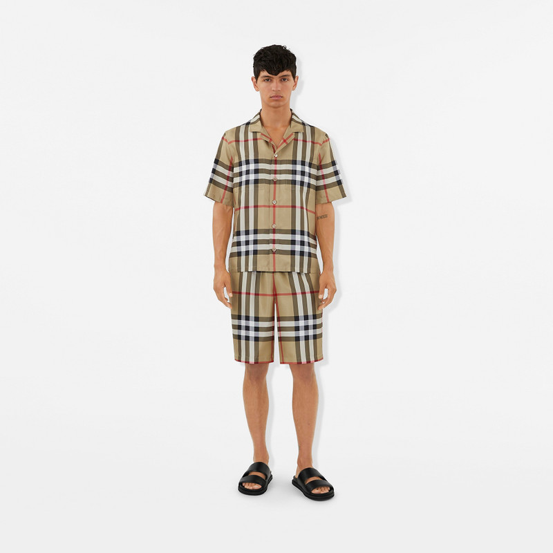 Burberry Check Silk Shorts outlook