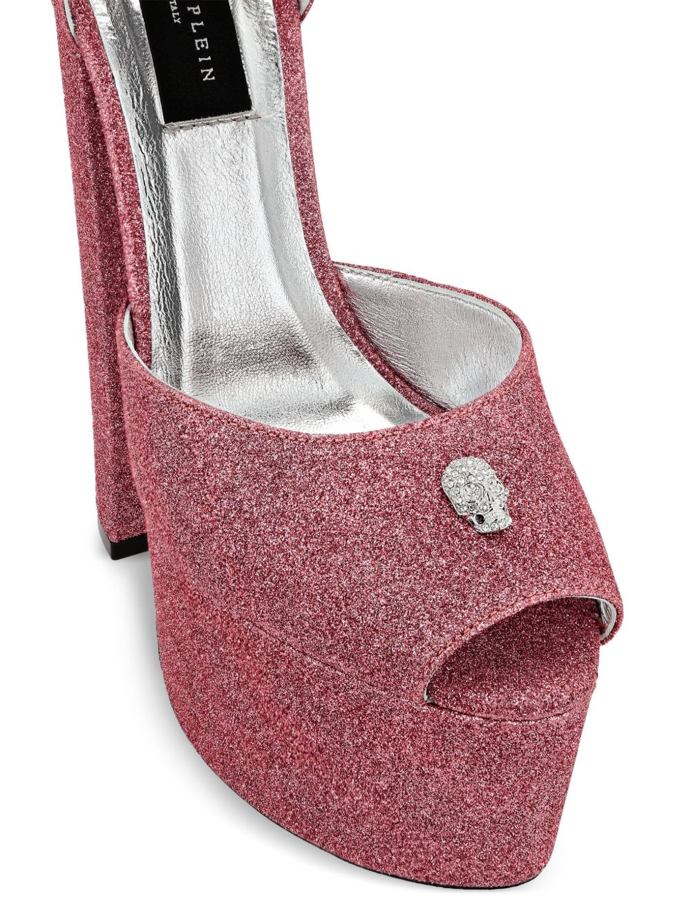 120mm glittered platform sandals - 3