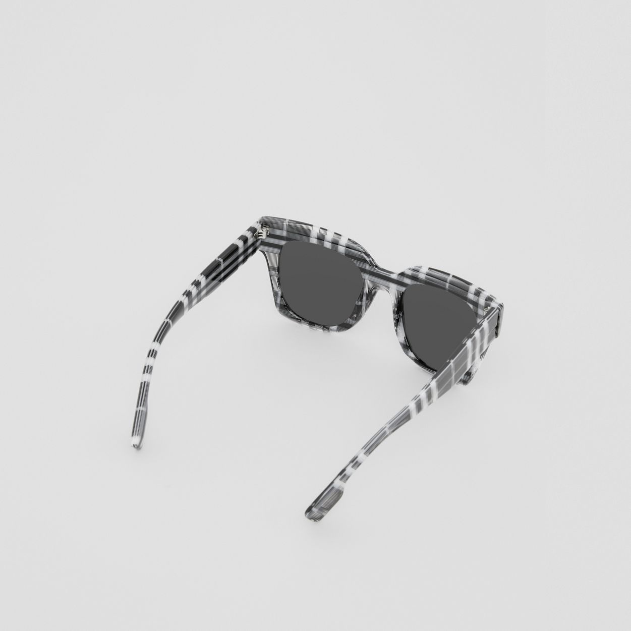 Check Bio-acetate Square Frame Sunglasses - 5