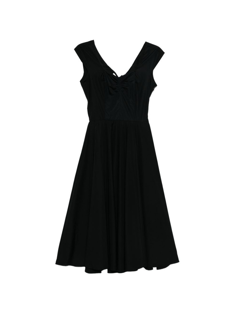 cut-out ruched midi dress 1