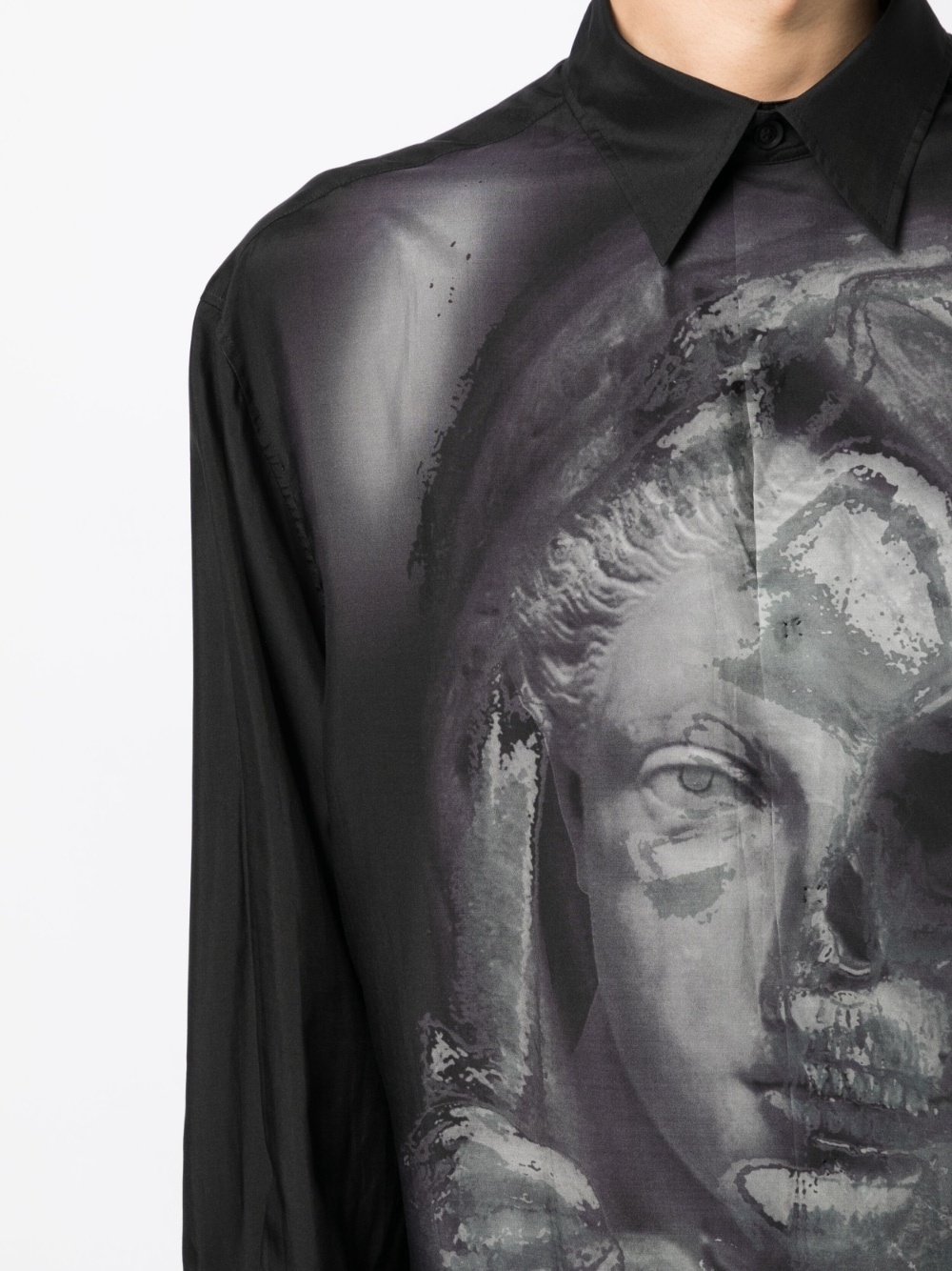 graphic-print silk shirt - 5