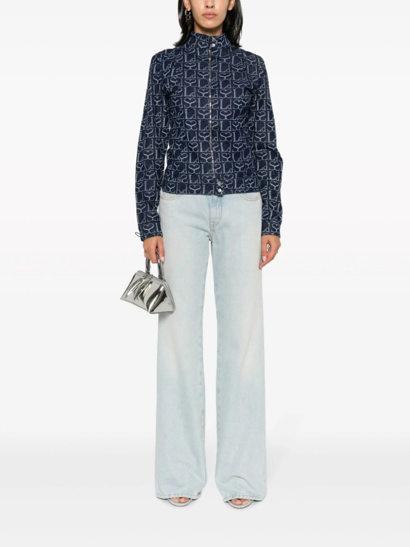 LUDOVIC DE SAINT SERNIN monogram-print denim jacket outlook