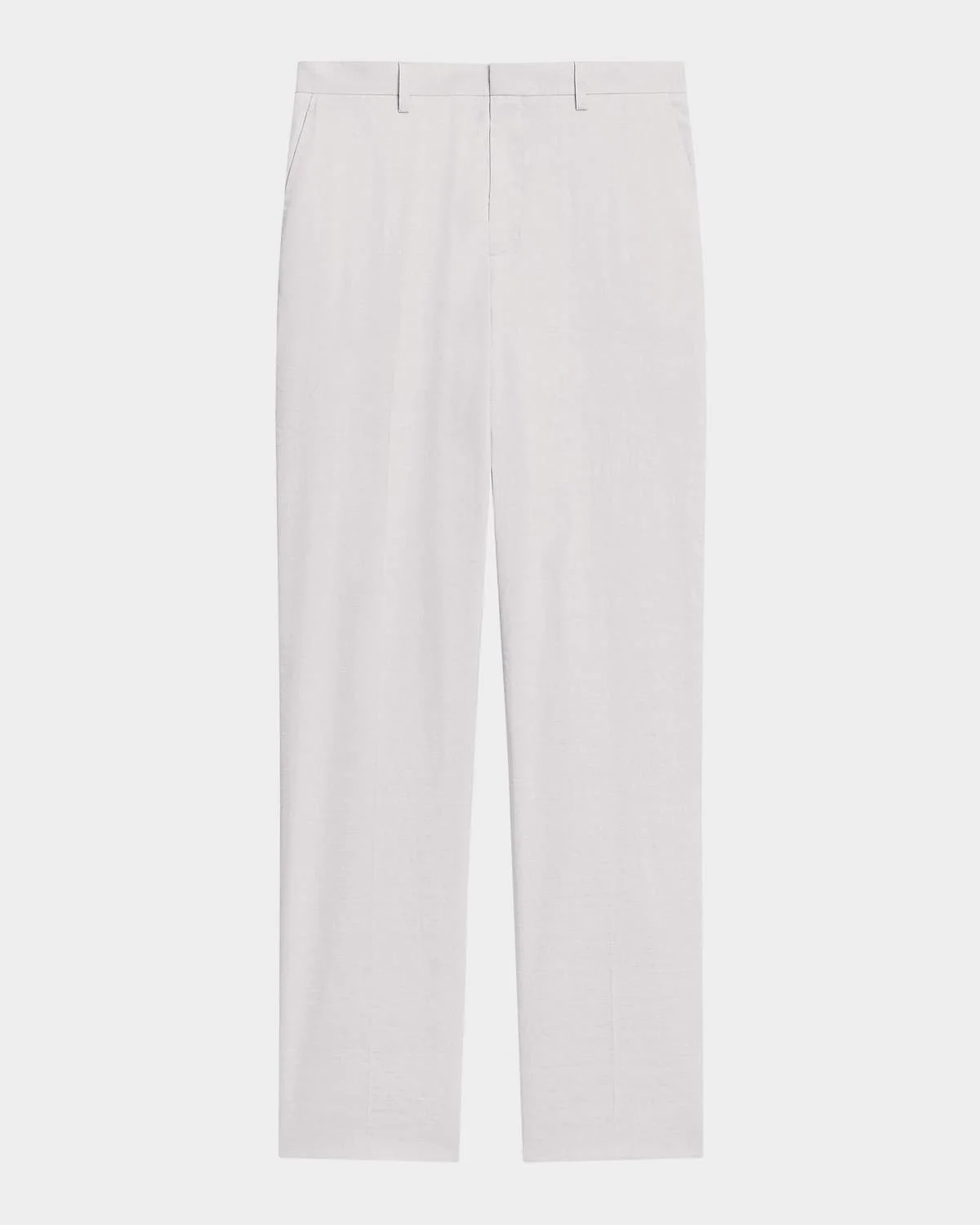 Men's Organic Linen Straight Leg Flat-Front Trousers - 1