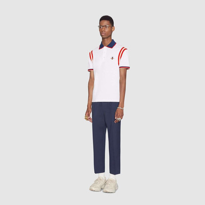 GUCCI Cotton polo with bee outlook