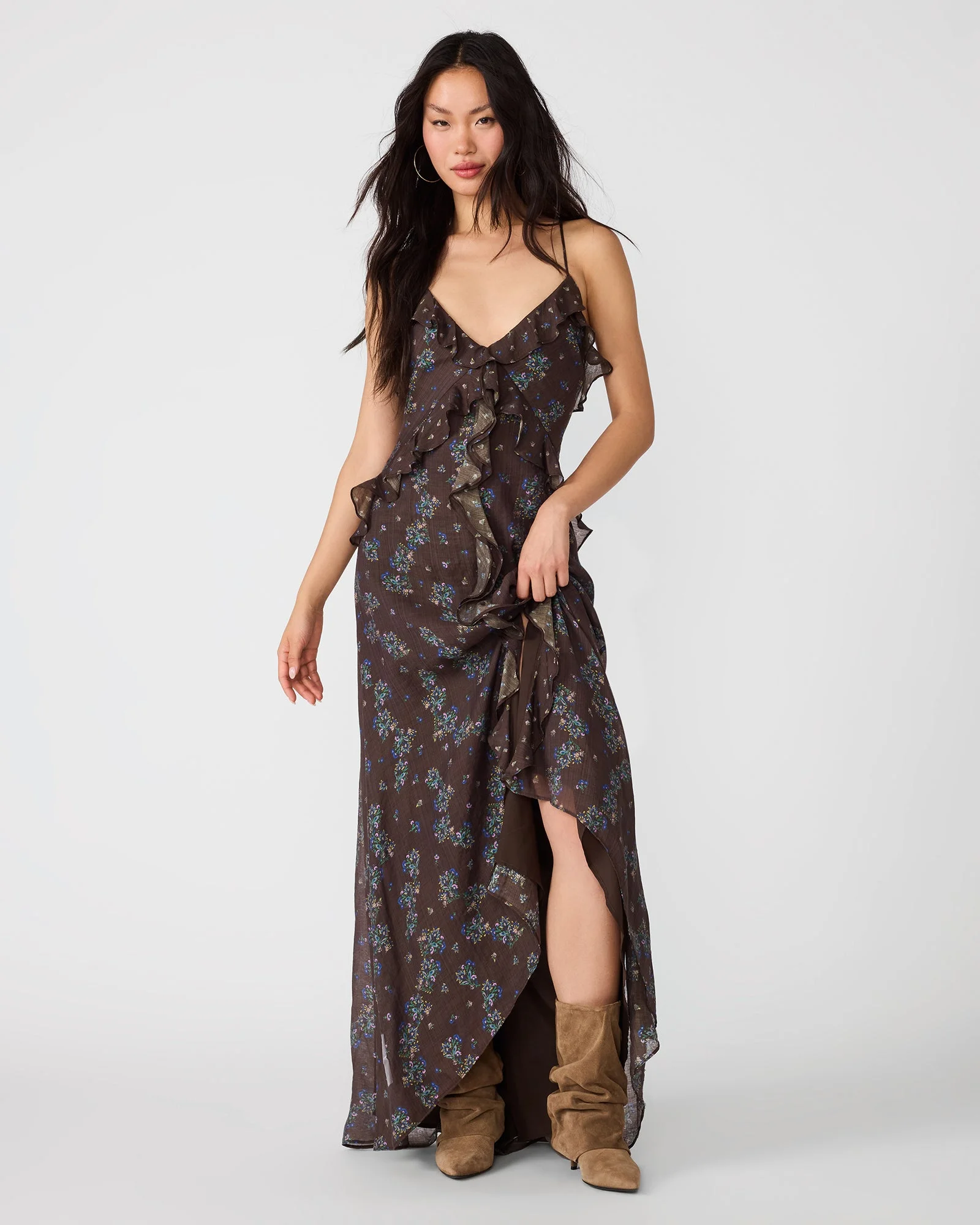 ROSELYN DRESS DARK ESPRESSO - 1