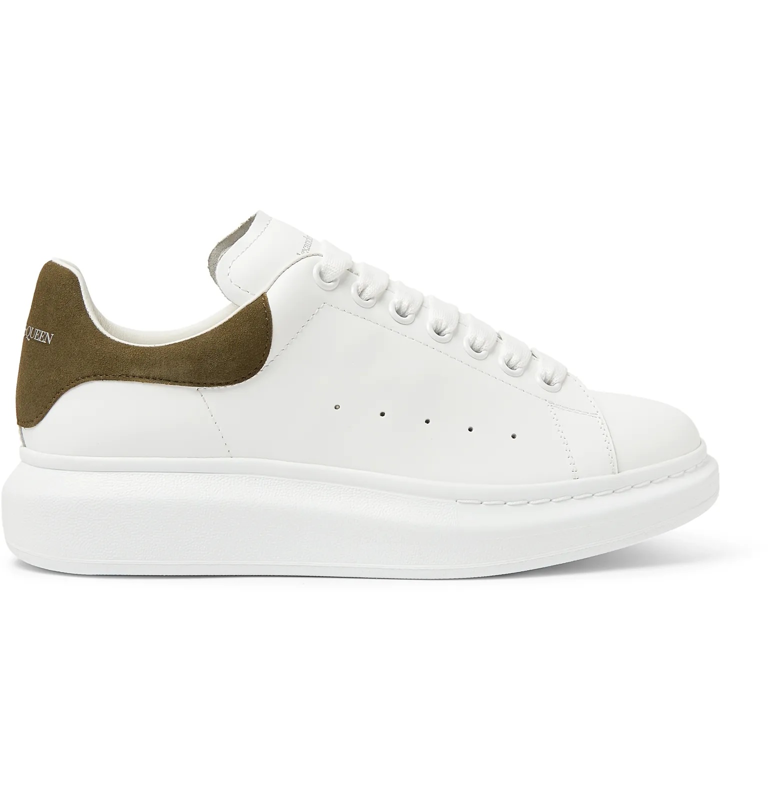 Exaggerated-Sole Leather Sneakers - 1