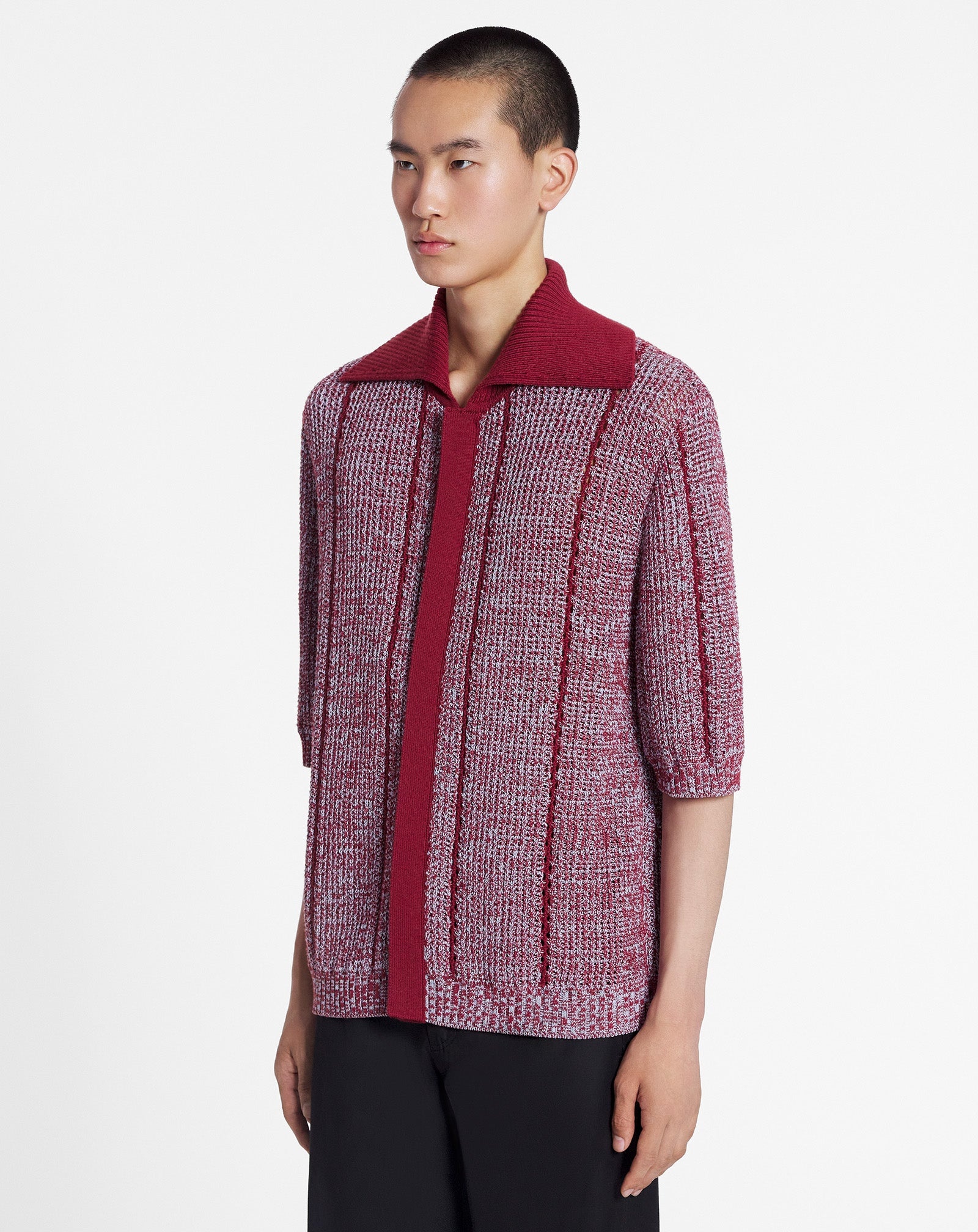 LOOSE-FITTING KNIT POLO SHIRT - 3