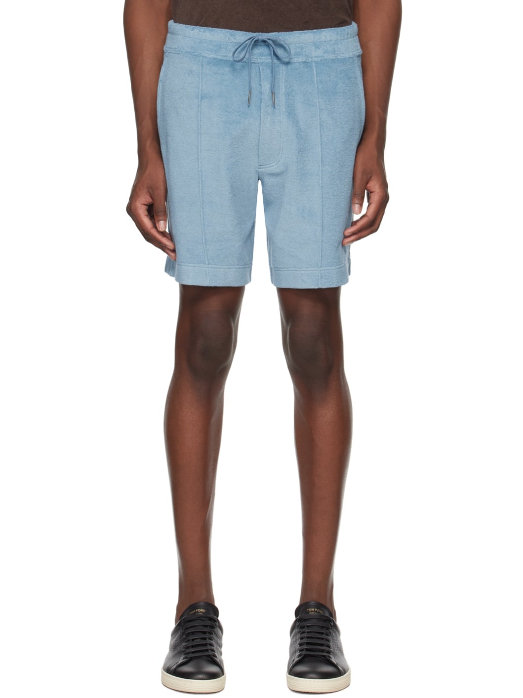 Blue Towelling Shorts - 1