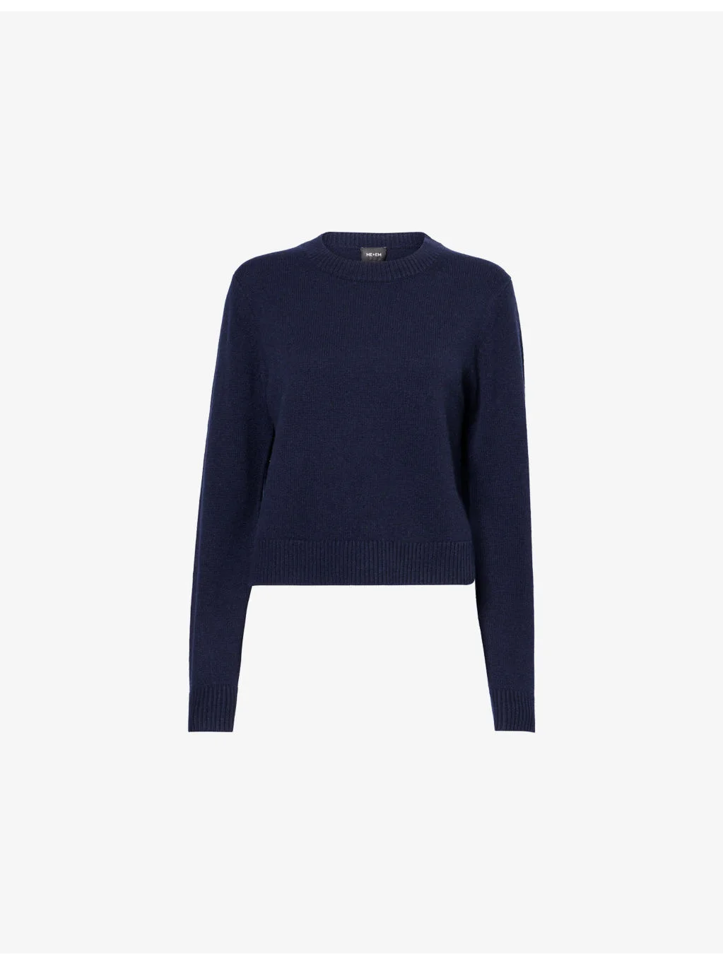 Round-Neck Cropped Cashmere Jumper - 1