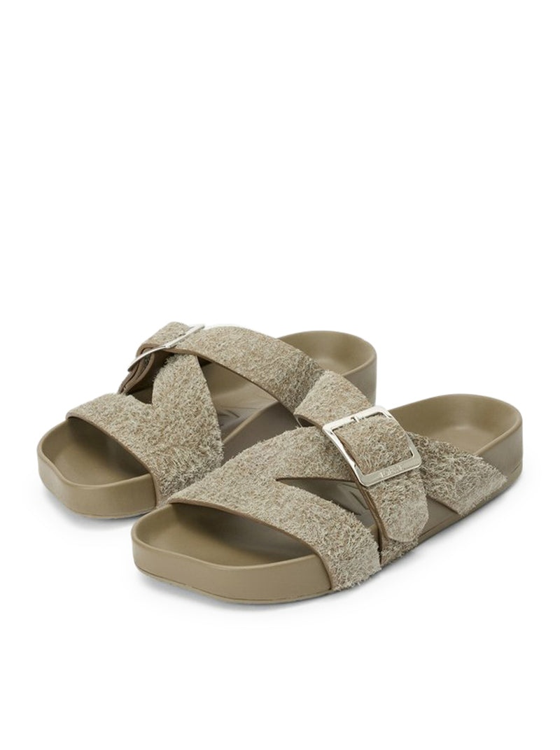 Loewe X Paula`S Ibiza Men Ease Buckle Clogs In Brushed Suede - 3