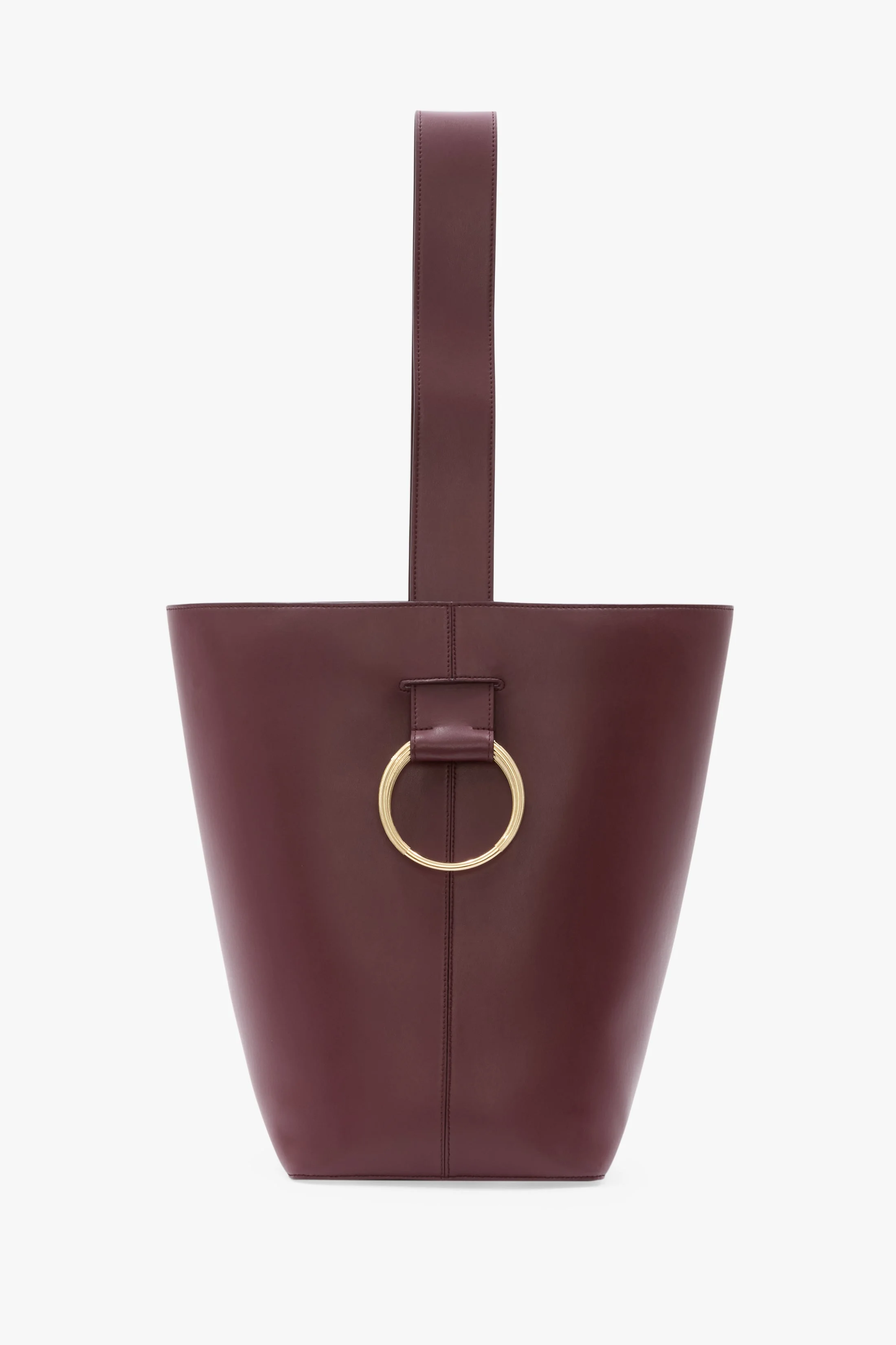 Dia Bucket Bag In Burgundy Smooth Leather - 1