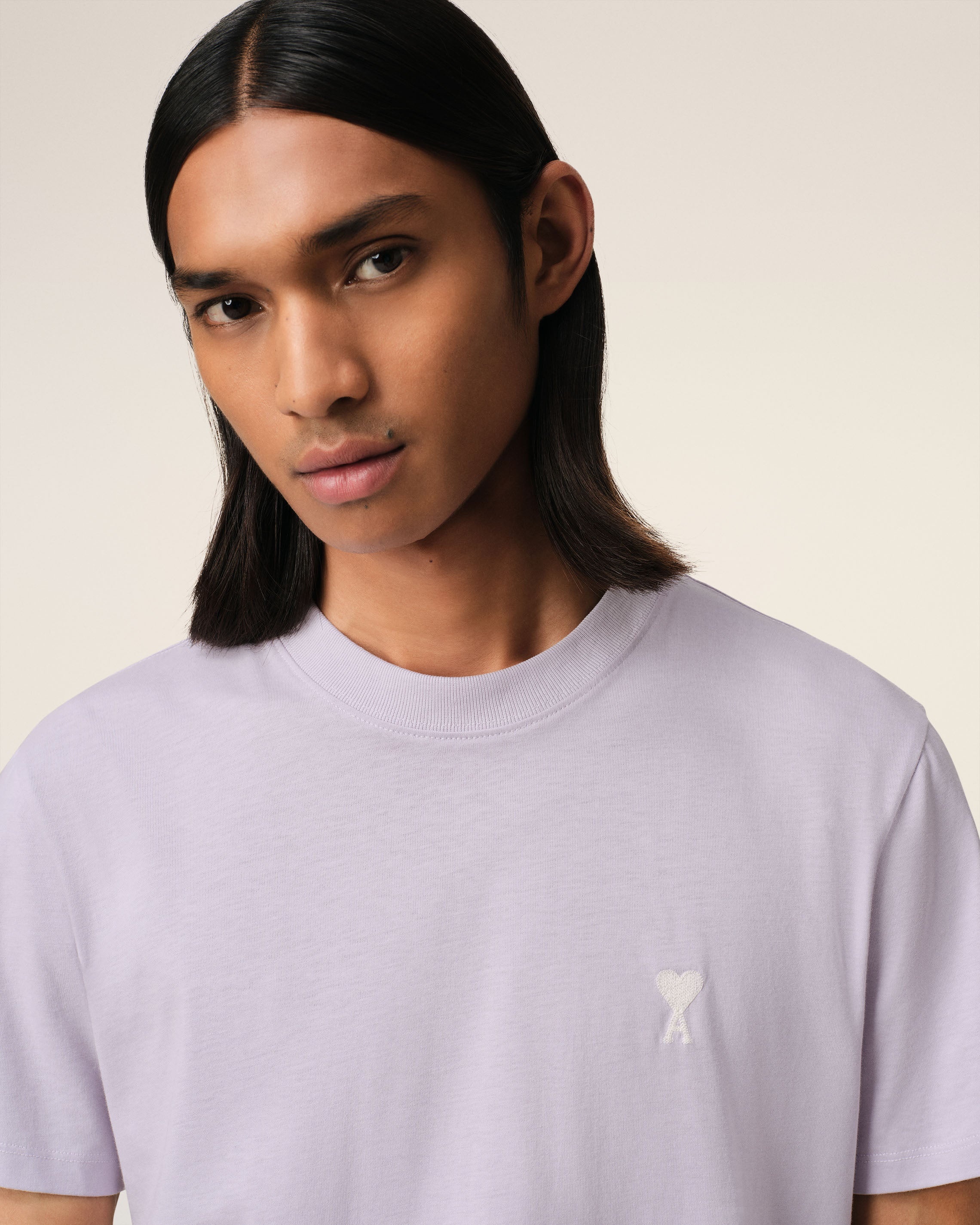 PURPLE COTTON AMI DE COEUR T-SHIRT - 4