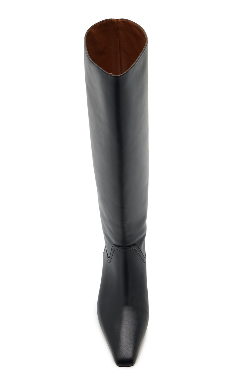PARIS TEXAS Bettina Leather Knee Boots black outlook